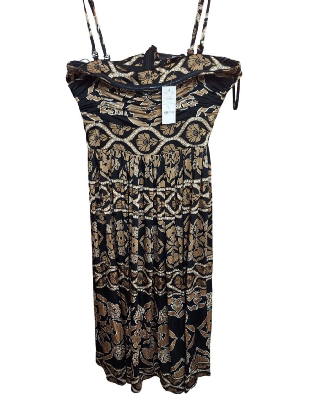 White House Black Market Strapless Knit Floral Maxi Dress Size 6 - Picture 2 of 7